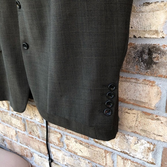Canaletti Enzo Made In Italy Gray Greenish 3 Buttons Wool Blazer Jacket R 48/43 - Picture 4 of 16